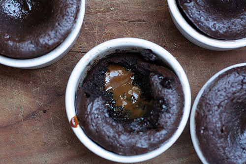 Chocolate Dulce de Leche Cakes with Fleur de Sel