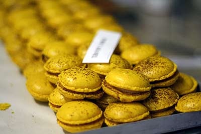 Pear-Caramel Macarons