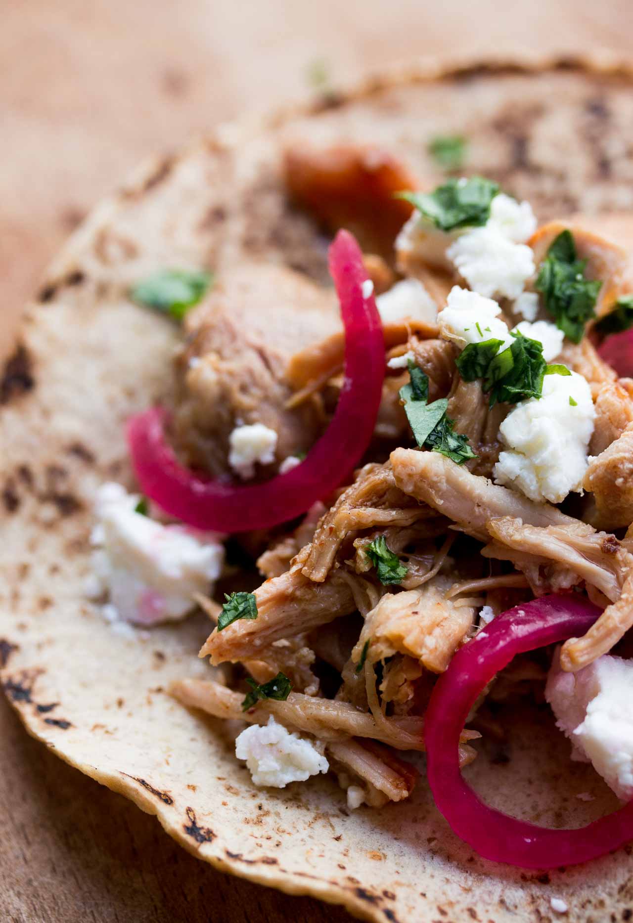 A recipe for Mexican carnitas, pulled pork, perfect for tacos or a Mexican food fiesta!