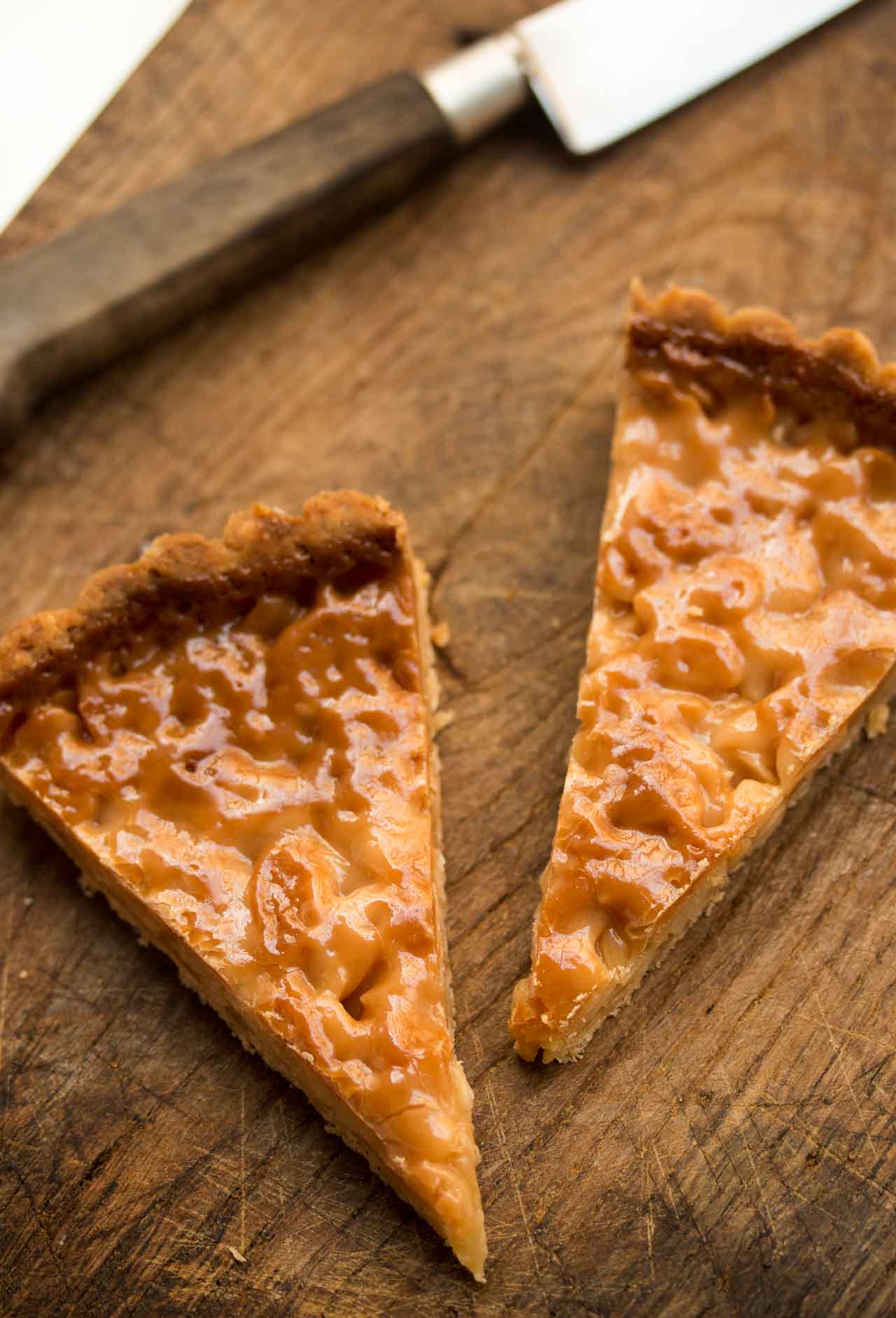 The famous Chez Panisse almond tart, deliciously caramelized almonds in a buttery crust