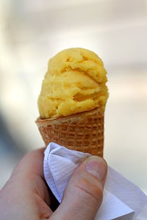 Passionfruit sorbet