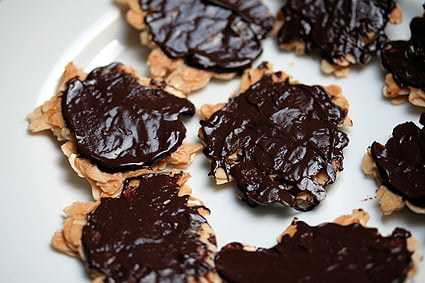 chocolate-dipped florentines