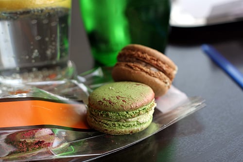 pistachio griotte macaron