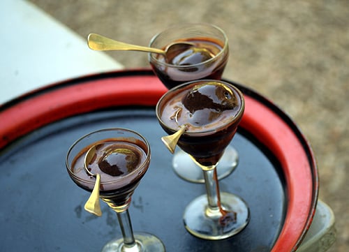 melting chocolate sorbet