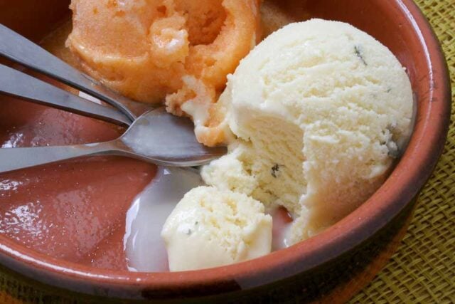 Lemon verbena ice cream