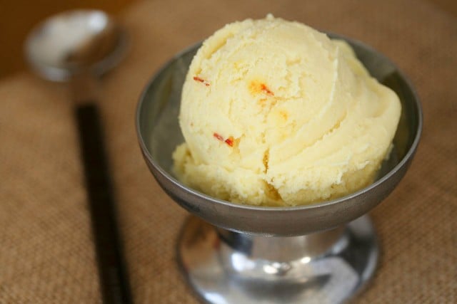 Coconut saffron ice cream