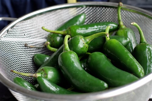 washed peppers