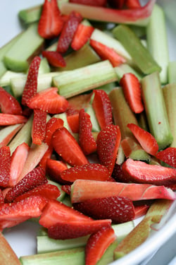 rhubarb & strawberries