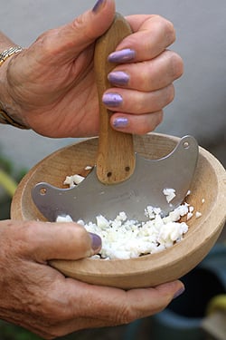 chopping egg whites