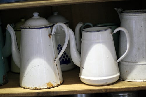 tin coffee pots