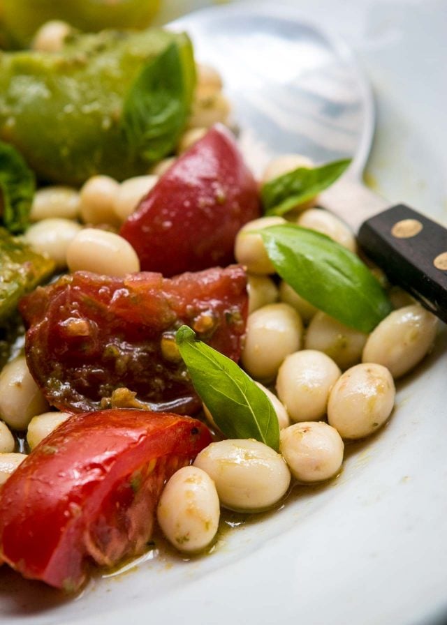 Tomato and Fresh shelling bean salad recipe