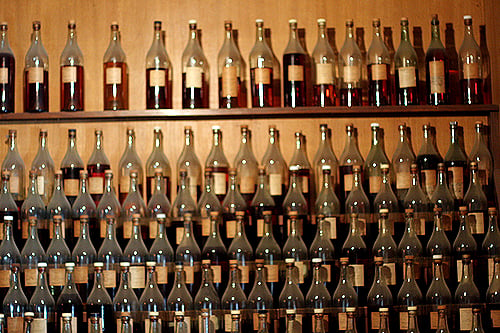 bottles of cognac