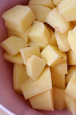 cubed potatoes