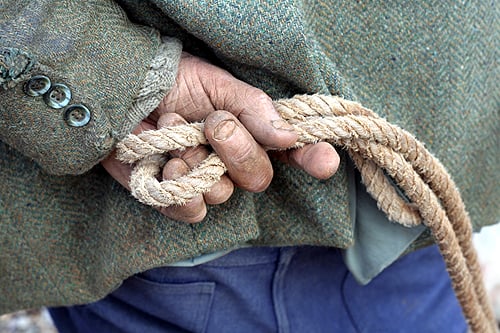 truffle hunter's hands