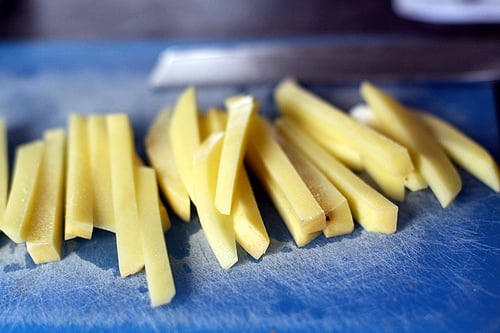 sliced potatoes