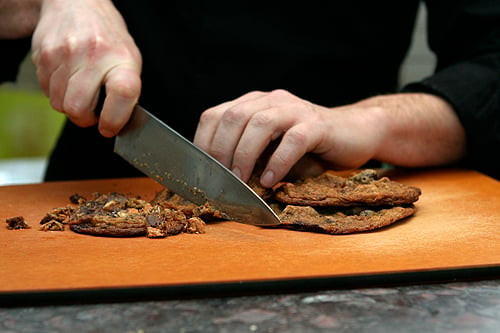 chopping cookies