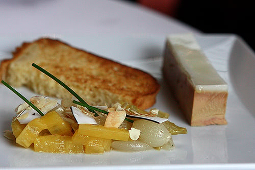 foie gras au natural en gelée à l'amande