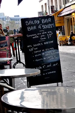 salad bar menu