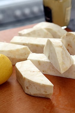 celery root pieces