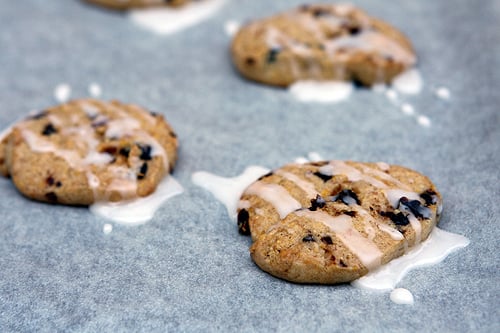 glazed cornmeal cookies