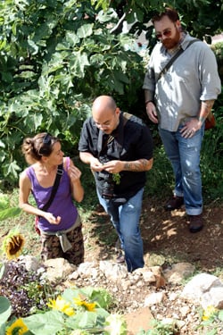 touring the garden