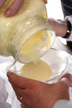 draining butter