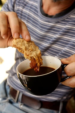 oatmeal cookie and coffee