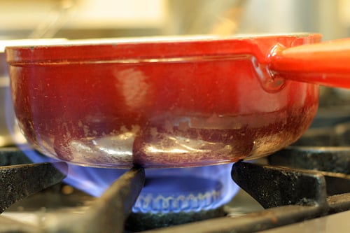 Lodge casserole pan arrived today, jumped right in with sausage