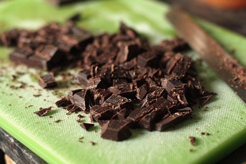 chopped chocolate