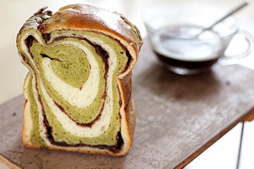 green tea swirl bread