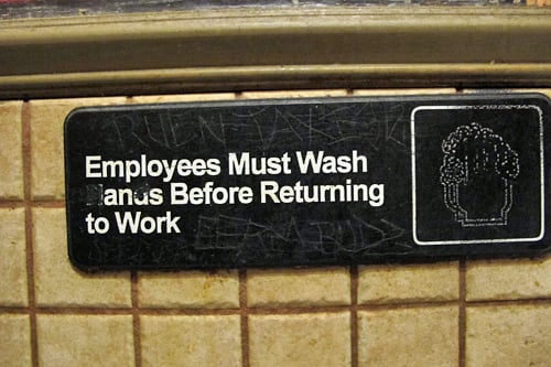 employees must wash their...