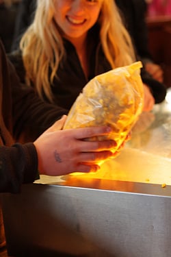 bag of caramel corn at Garrett's