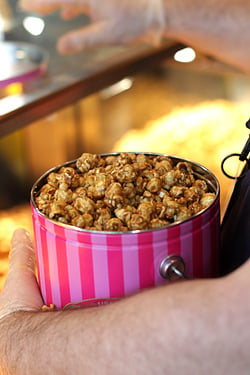 tub of Garrett's caramel corn