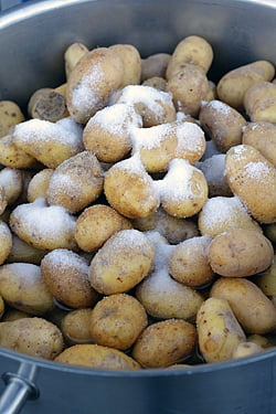 salted potatoes