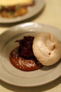 chocolate ganache-meringue at Vivant