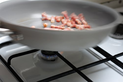 cooking bacon