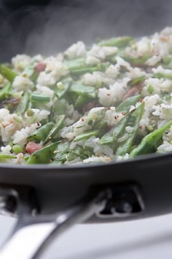 frying fried rice