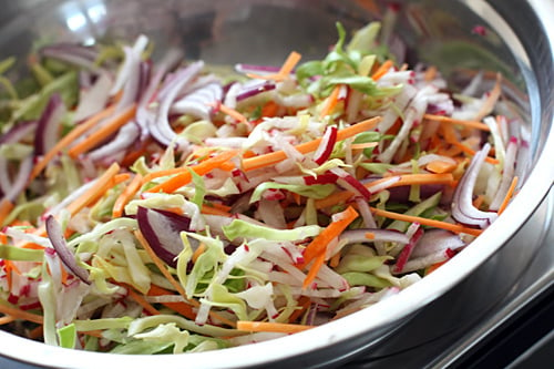 cole slaw with wasabi dressing