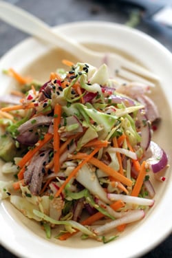 cole slaw with wasabi dressing