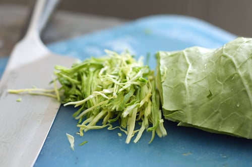 sliced cabbage