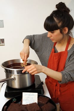 Alison making brownies