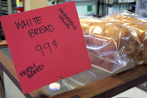 white bread 99cents