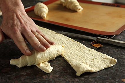 rolling croissants