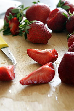 washed strawberries