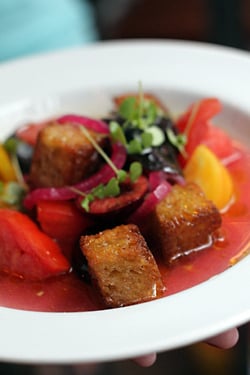 cherry tomato salad croutons