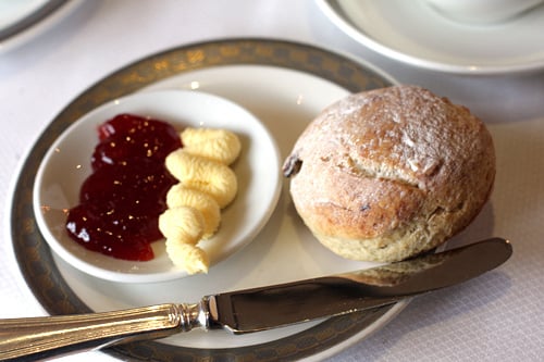 scone, jam, butter