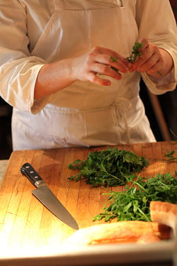 picking parsley