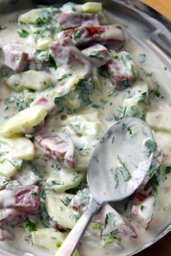 cucumber-tomato raita