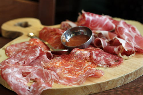 salumi with marmalade