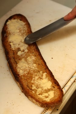 buttered Poilâne bread